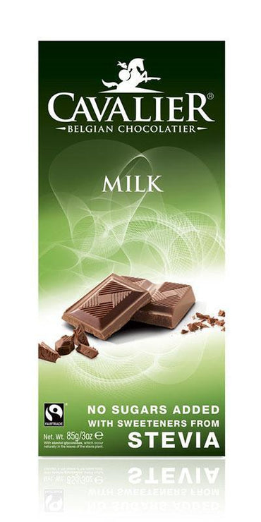 Mliječna belgijska čokolada sa stevijom Cavalier 85g