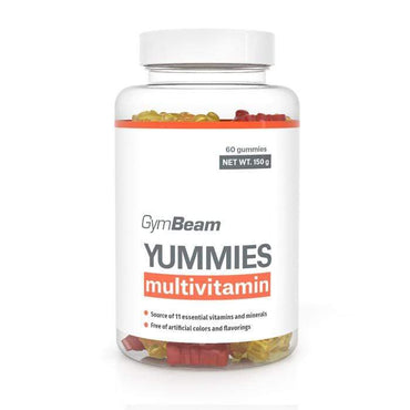 Multivitamin Yummies naranča-limun-višnja GymBeam 60 kapsula