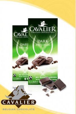 Tamna belgijska čokolada sa stevijom Cavalier 85g