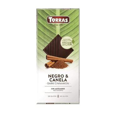 Tamna čokolada s cimetom i stevijom Torras 125g