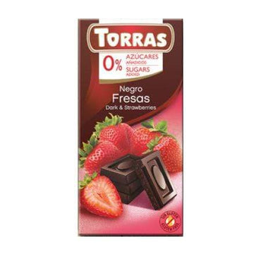 Tamna čokolada s jagodama Torras 75g