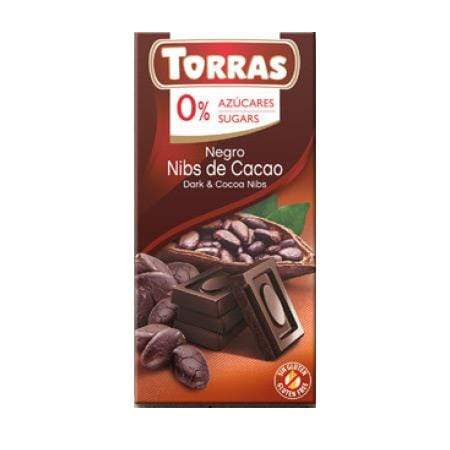 Tamna čokolada sa zrnima kakaa Torras 75g