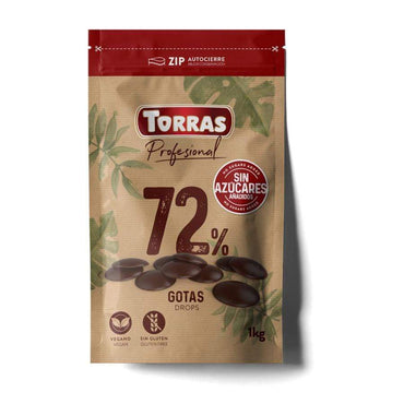 Tamna čokolada za kuhanje kapljice 72% Torras 1kg - Alternativa Webshop