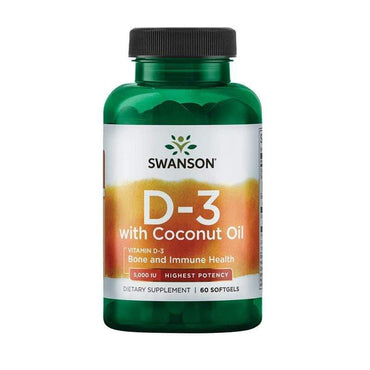 Vitamin D3 s kokosovim uljem 2000 IJ Swanson 60 kapsula - Alternativa Webshop