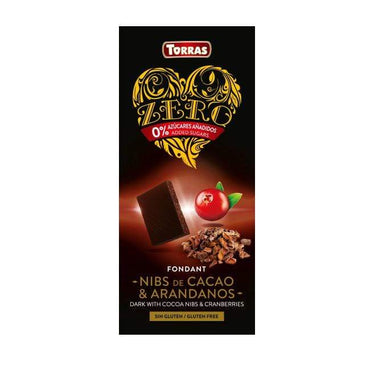 Zero Line Tamna čokolada s brusnicama Torras 125g - Alternativa Webshop